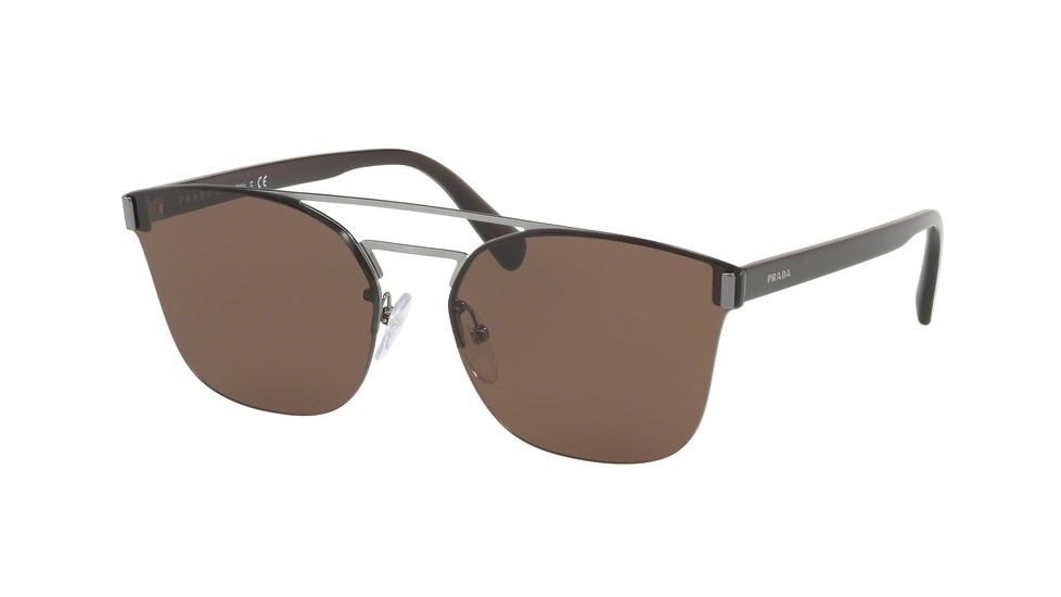 Prada PR67TS Progressive Prescription Sunglasses PR67TS-5AV8C1-63 - Lens Diameter 63 mm, Frame Color Gunmetal