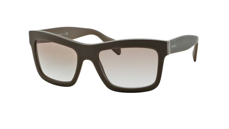 PRADA LOGO PR25QS Single Vision Prescription Sunglasses PR25QS-TFV3E0-56 - Lens Diameter 56 mm, Frame Color Matte Opal Beige/matte Beige