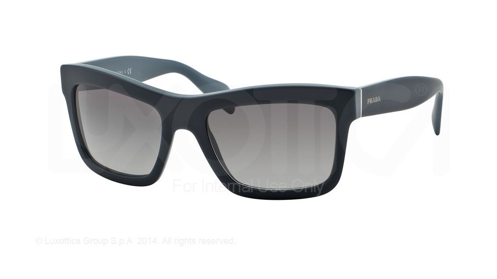 PRADA LOGO PR25QS Single Vision Prescription Sunglasses PR25QS-TFW3E2-56 - Lens Diameter 56 mm, Frame Color Opal Matte Avio/matte Avio