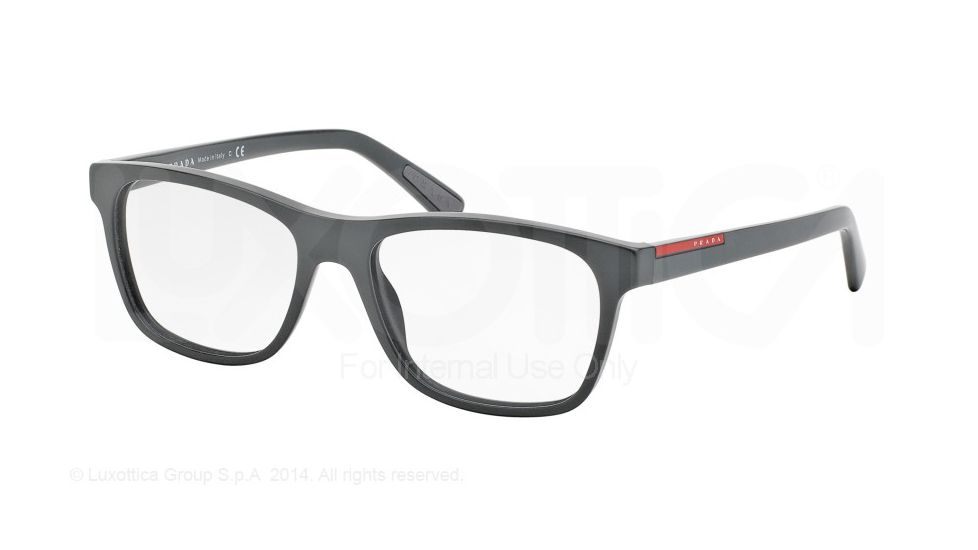 Prada PS01FV Progressive Prescription Eyeglasses TIQ1O1-53 - Matte Grey Frame