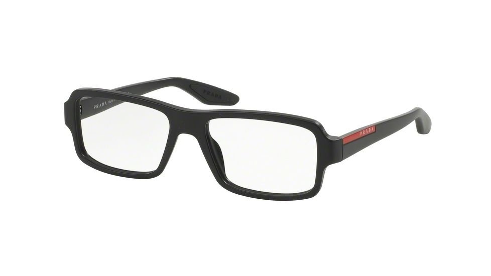 Prada PS01GV Single Vision Prescription Eyeglasses 1BO1O1-53 - Matte Black Frame