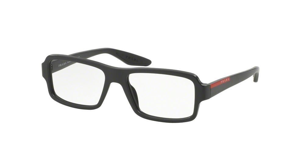 Prada PS01GV Single Vision Prescription Eyeglasses UB41O1-53 - Matte Grey Gradient Frame