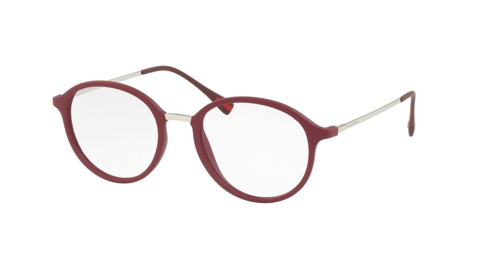 Prada PS01IV Eyeglass Frames VYX1O1-51 - Bordeaux Rubber Frame