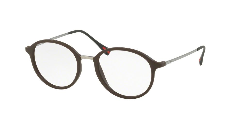 Prada PS01IV Eyeglass Frames VYY1O1-51 - Brown Rubber Frame