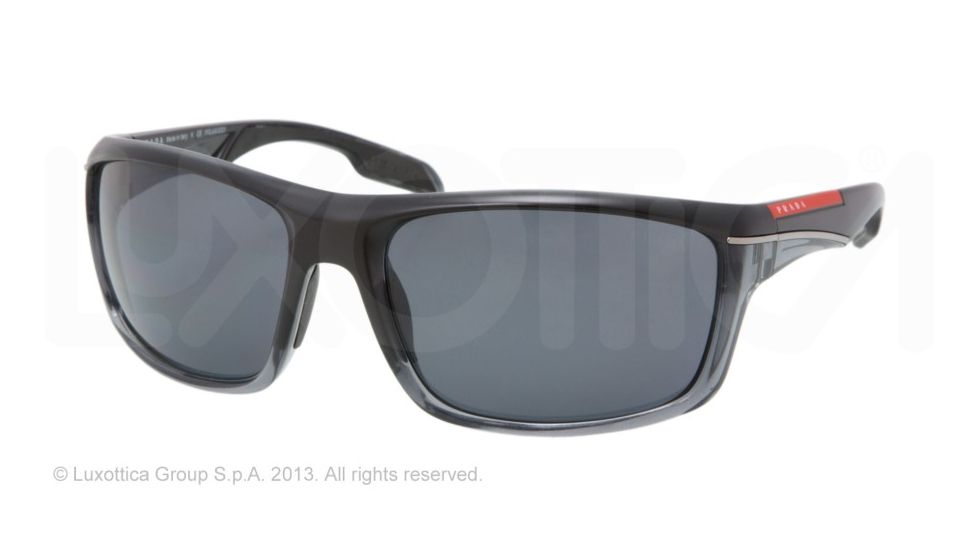 Prada PS01NS Prescription Sunglasses PS01NS-GAI5Z1-63 - Lens Diameter 63 mm, Lens Diameter 63 mm, Frame Color Black Demi Shiny/black Transp