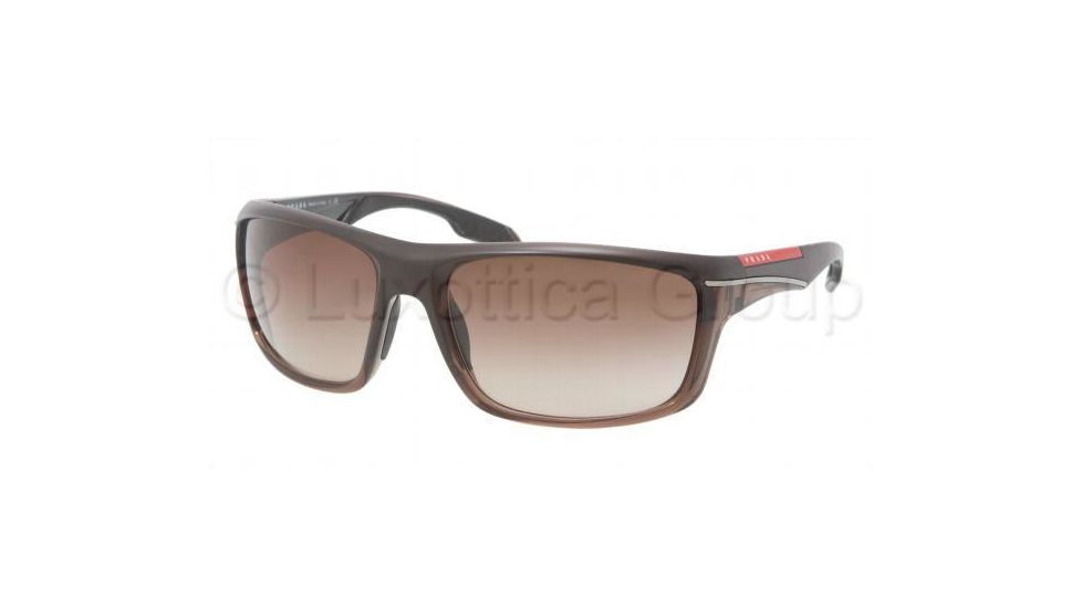 Prada PS01NS Single Vision Prescription Sunglasses PS01NS-GAJ6S1-6318 - Lens Diameter 63 mm, Frame Color Brown Demi Shiny