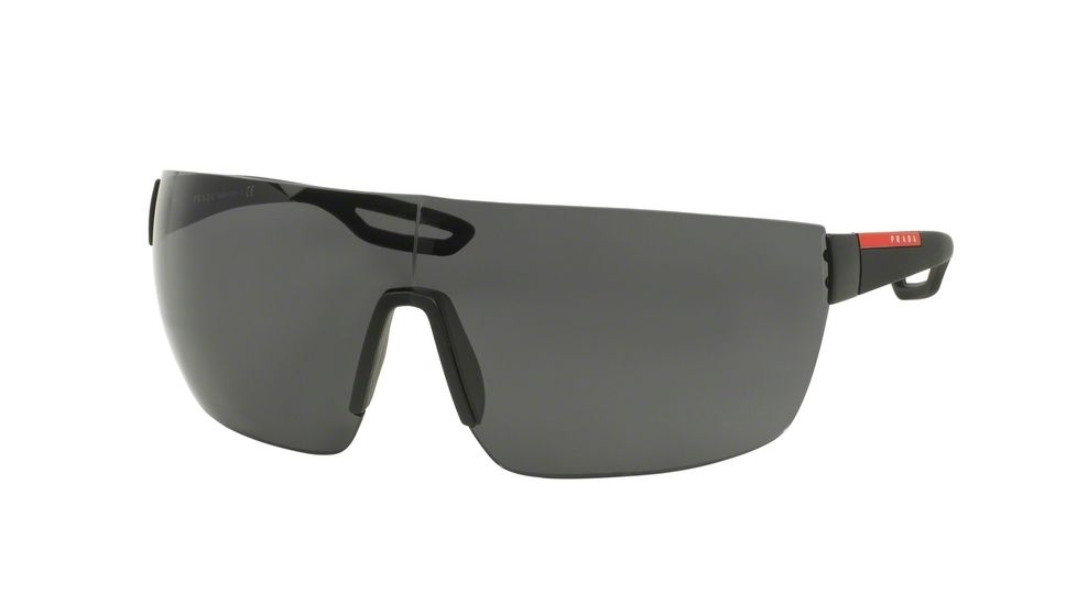 Prada PS01QS Sunglasses DG01A1-38 - Matte Black Frame, Grey Lenses