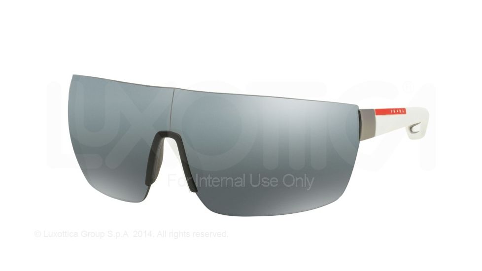 Prada PS01QS Sunglasses TWK1B0-38 - Matte Gunmetal Frame, Gray Mirror Silver Gradient Lenses
