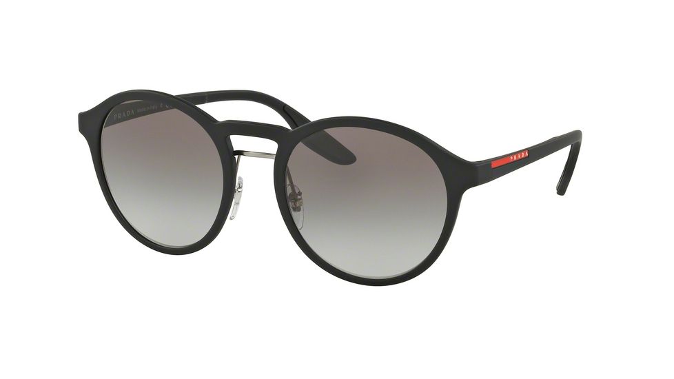 Prada PS01SS Sunglasses DG00A7-53 - Black Rubber Frame, Grey Gradient Lenses