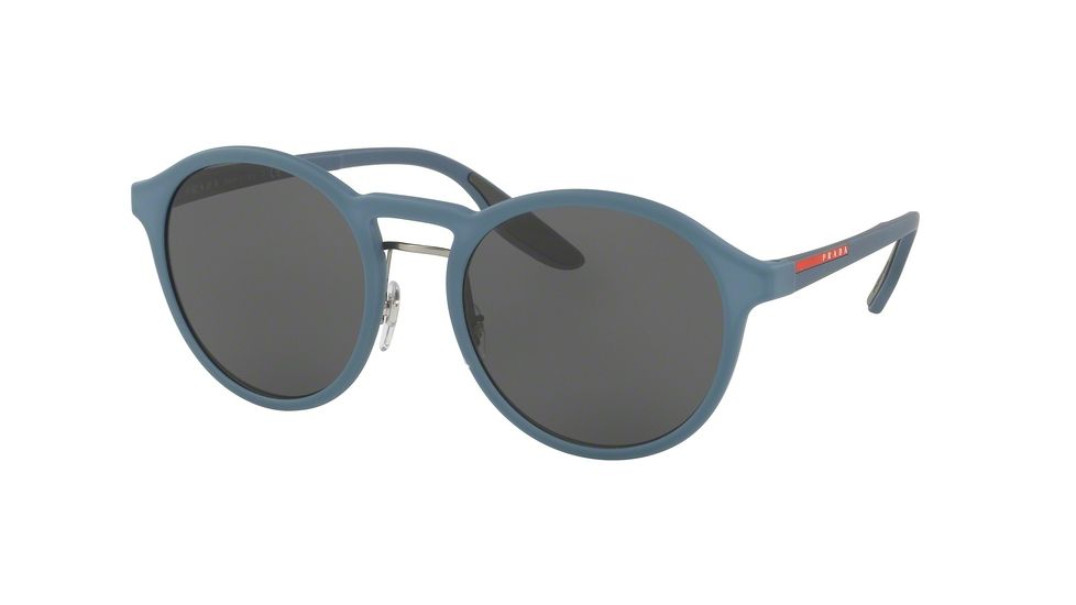 Prada PS01SS Sunglasses VHE1A1-53 - Opal Avio Rubber Frame, Grey Lenses