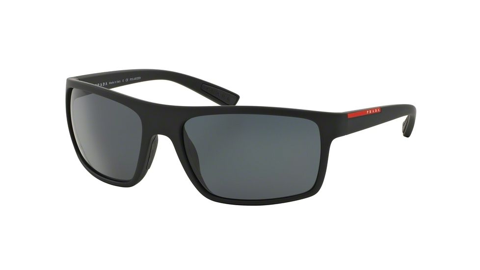 Prada PS02QS Progressive Prescription Sunglasses PS02QS-DG05Z1-62 - Lens Diameter 62 mm, Frame Color Black Rubber