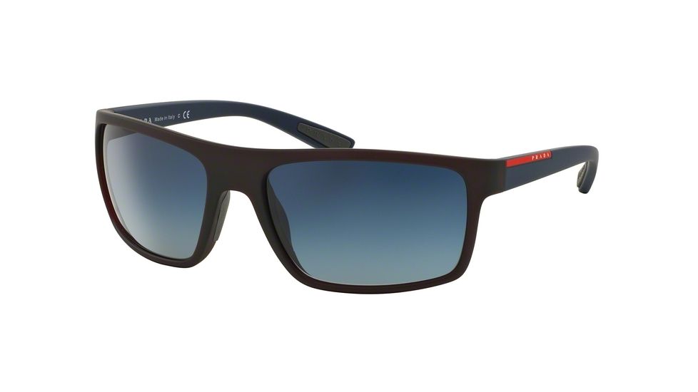 Prada PS02QS Progressive Prescription Sunglasses PS02QS-UAW8Z1-62 - Lens Diameter 62 mm, Frame Color Bordeaux Rubber