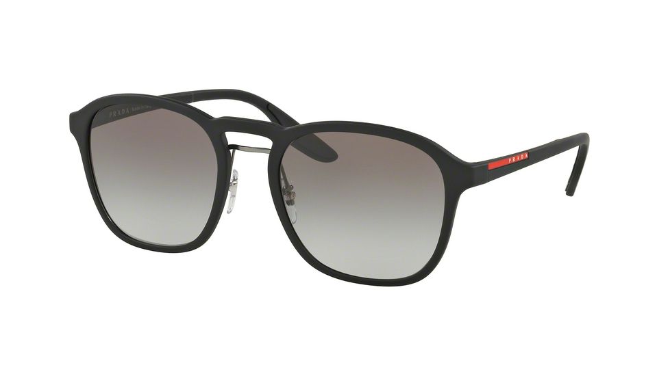 Prada PS02SS Progressive Prescription Sunglasses PS02SS-DG00A7-55 - Lens Diameter 55 mm, Frame Color Black Rubber