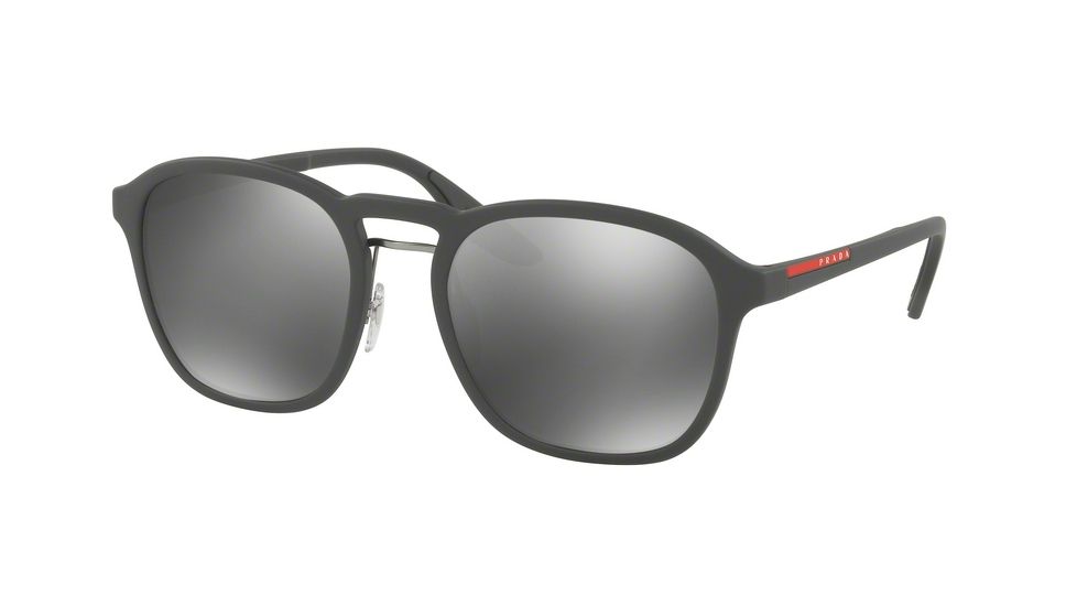 Prada PS02SS Progressive Prescription Sunglasses PS02SS-TFZ7W1-55 - Lens Diameter 55 mm, Frame Color Grey Rubber