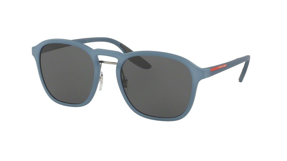 Prada PS02SS Progressive Prescription Sunglasses PS02SS-VHE1A1-55 - Lens Diameter 55 mm, Frame Color Opal Avio Rubber