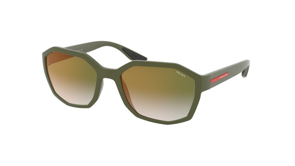 Prada PS02VS Sunglasses 578743-57 - , Blue Grad Green Mirror Red Lenses