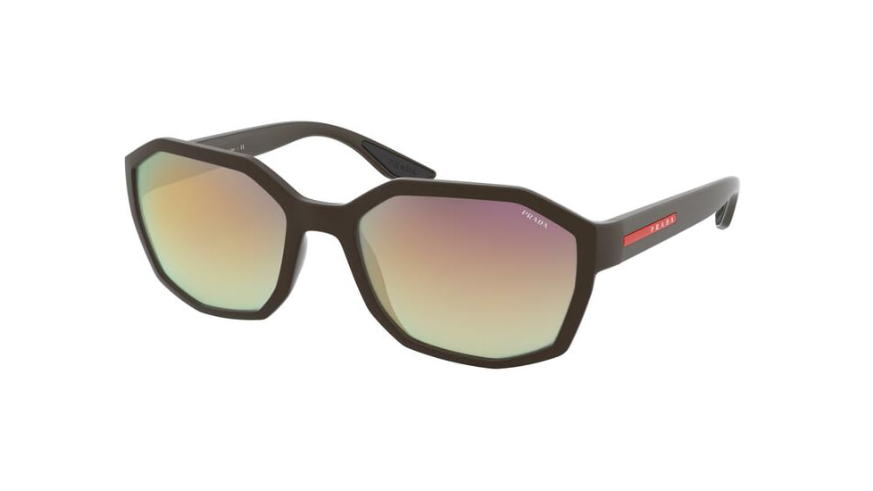 Prada PS02VS Sunglasses VYY739-57 - , Green Grad Brown Mirror Pink Lenses