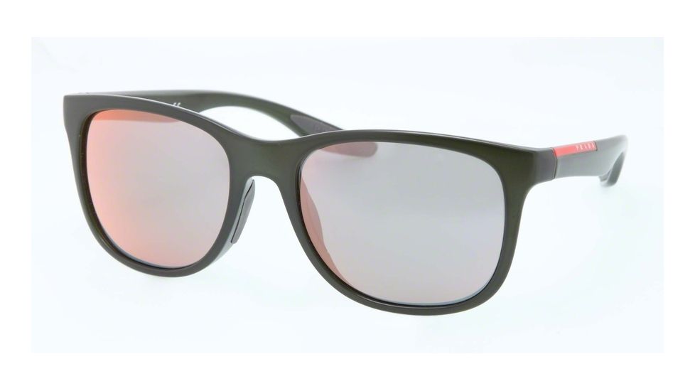 Prada PS03OS Prescription Sunglasses PS03OS-ROS2D2-55 - Lens Diameter 55 mm, Frame Color Military Green Demi Shiny
