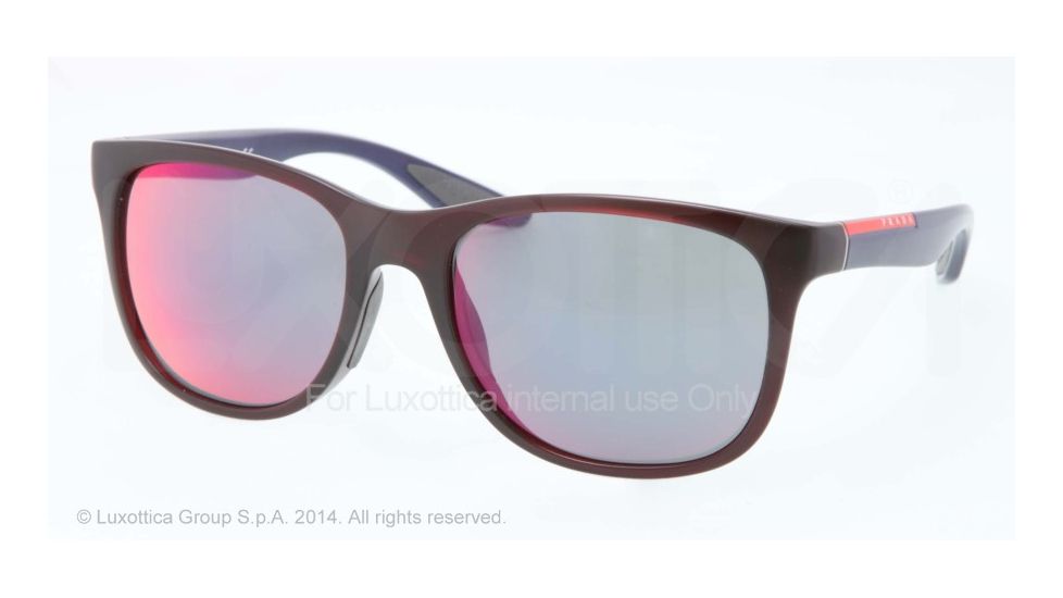 Prada PS03OS Prescription Sunglasses PS03OS-SL89Q1-55 - Lens Diameter 55 mm, Frame Color Bordeaux Demi Shiny