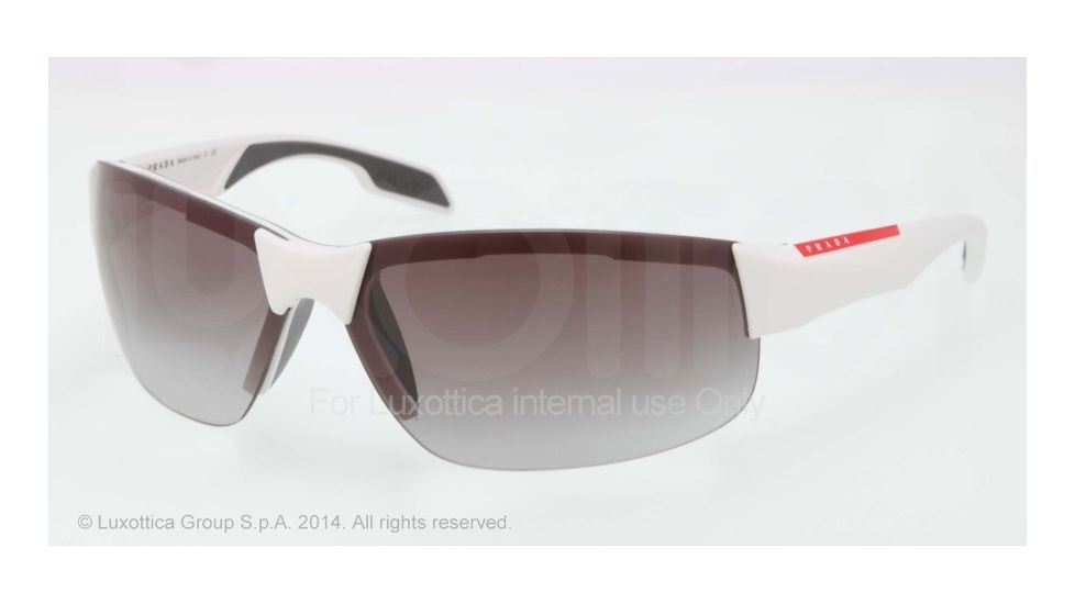 Prada PS03PS Sunglasses AAI0A7-71 - White Demi Shiny Frame, Grey Gradient Lenses