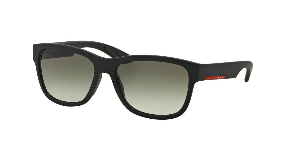 Prada PS03QSF Progressive Prescription Sunglasses, 59mm, Black Rubber, PS03QSF-DG00A7-59-PRO