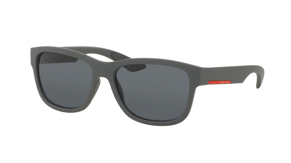 Prada PS03QSF Progressive Prescription Sunglasses PS03QSF-UFK5Z1-59 - Lens Diameter 59 mm, Frame Color Grey Rubber