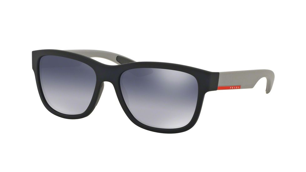 Prada PS03QSF Progressive Prescription Sunglasses, 59mm, Blue Rubber, PS03QSF-UR73A0-59-PRO