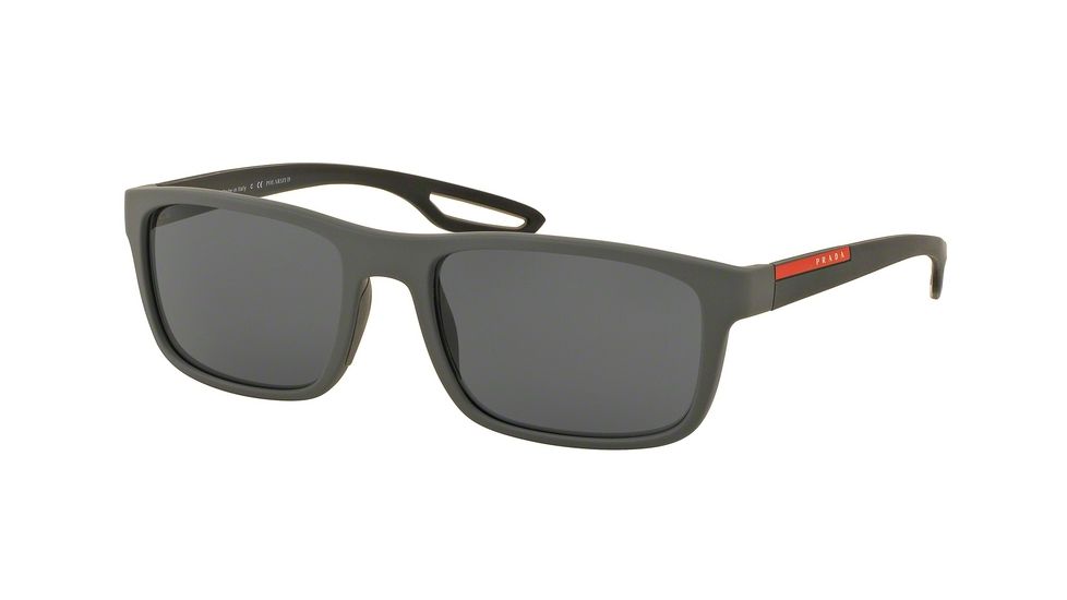 Prada PS03RS Bifocal Prescription Sunglasses PS03RS-UFK5Z1-56 - Lens Diameter 56 mm, Frame Color Grey Rubber