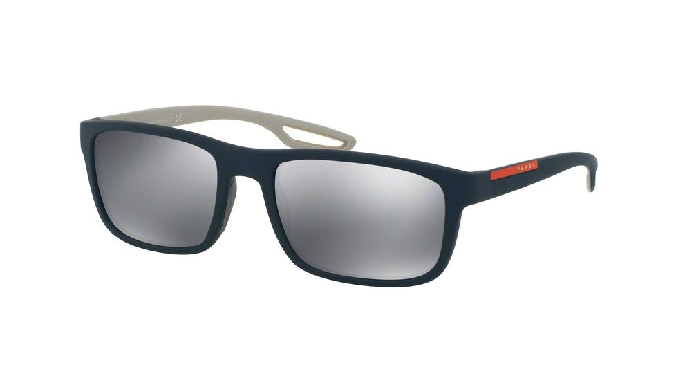 Prada PS03RS Bifocal Prescription Sunglasses PS03RS-UR55L0-56 - Lens Diameter 56 mm, Frame Color Blue Rubber