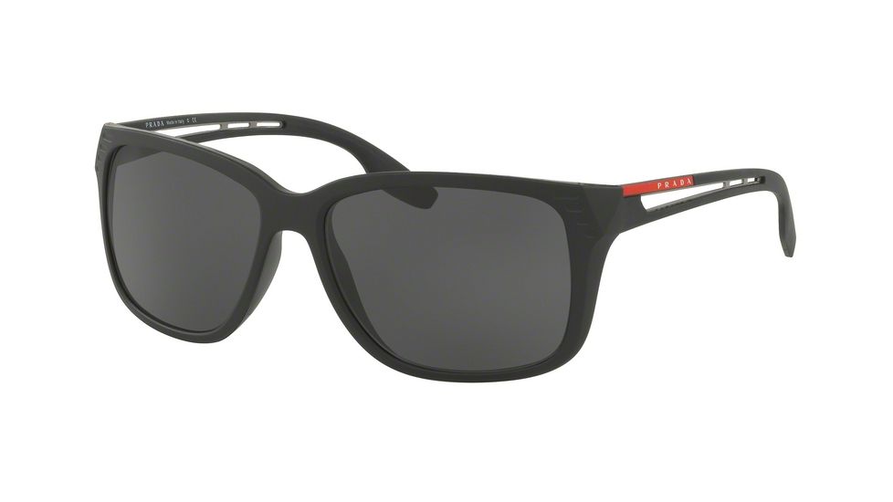 Prada PS03TS Sunglasses 1BO5S0-59 - Matte Black Frame, Grey Lenses