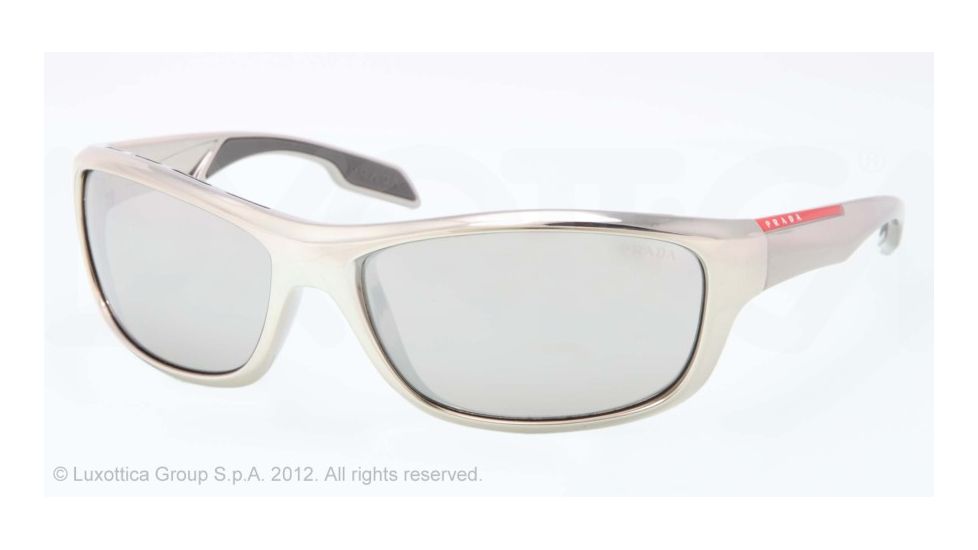Prada PS04NS Progressive Prescription Sunglasses PS04NS-DHA2B0-65 - Lens Diameter 65 mm, Frame Color Chrome