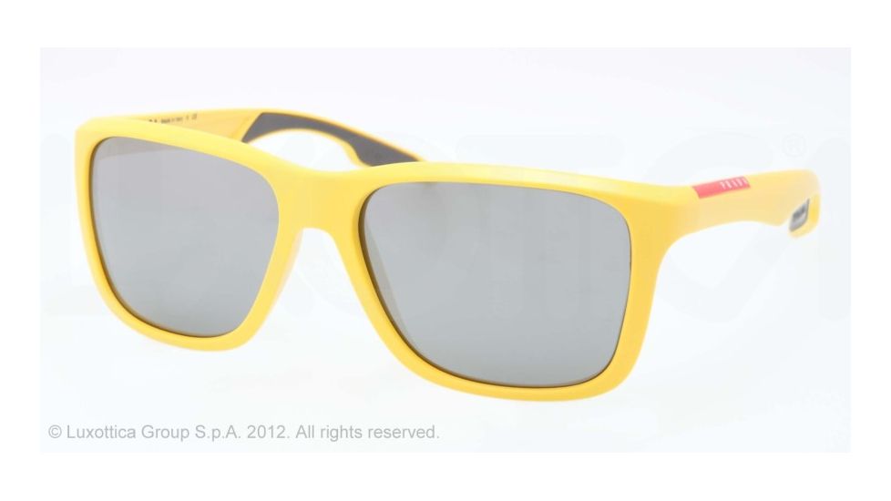 Prada PS04OS Bifocal Prescription Sunglasses PS04OS-DHD7W1-59 - Lens Diameter 59 mm, Frame Color Yellow Demi Shiny