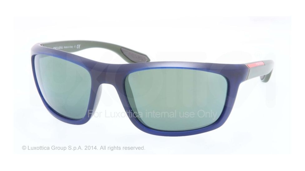 Prada PS04PS Progressive Prescription Sunglasses PS04PS-OAI3C0-62 - Lens Diameter 62 mm, Frame Color Blue Demi Shiny