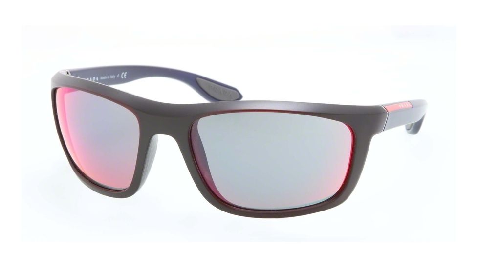 Prada PS04PS Progressive Prescription Sunglasses PS04PS-SL89Q1-62 - Lens Diameter 62 mm, Frame Color Bordeaux Demi Shiny