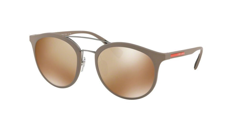 Prada PS04RS Progressive Prescription Sunglasses PS04RS-CCHHD0-54 - Lens Diameter 54 mm, Frame Color Brown Rubber