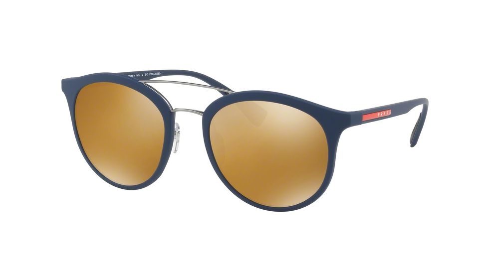 Prada PS04RS Progressive Prescription Sunglasses PS04RS-TFY5N2-54 - Lens Diameter 54 mm, Frame Color Blue Rubber