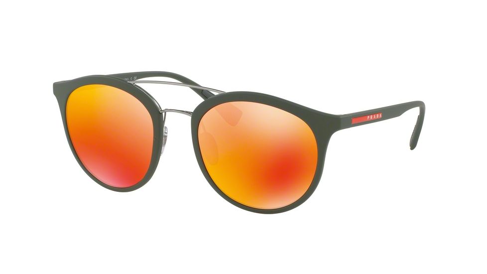 Prada PS04RS Progressive Prescription Sunglasses PS04RS-UFI5M0-54 - Lens Diameter 54 mm, Frame Color Green Rubber