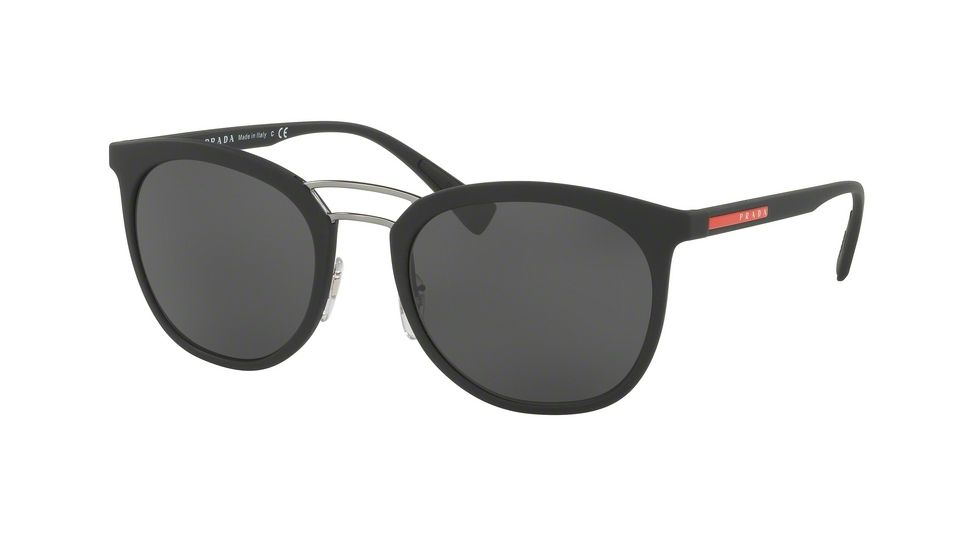 Prada PS04SS Single Vision Prescription Sunglasses PS04SS-DG05S0-54 - Lens Diameter 54 mm, Frame Color Black Rubber