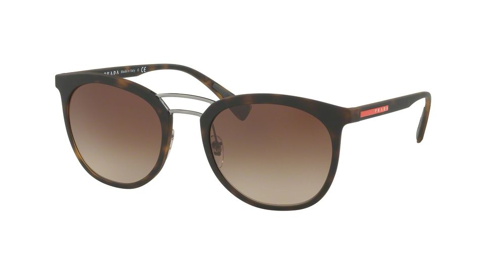 Prada PS04SS Single Vision Prescription Sunglasses PS04SS-U616S1-54 - Lens Diameter 54 mm, Frame Color Havana Rubber