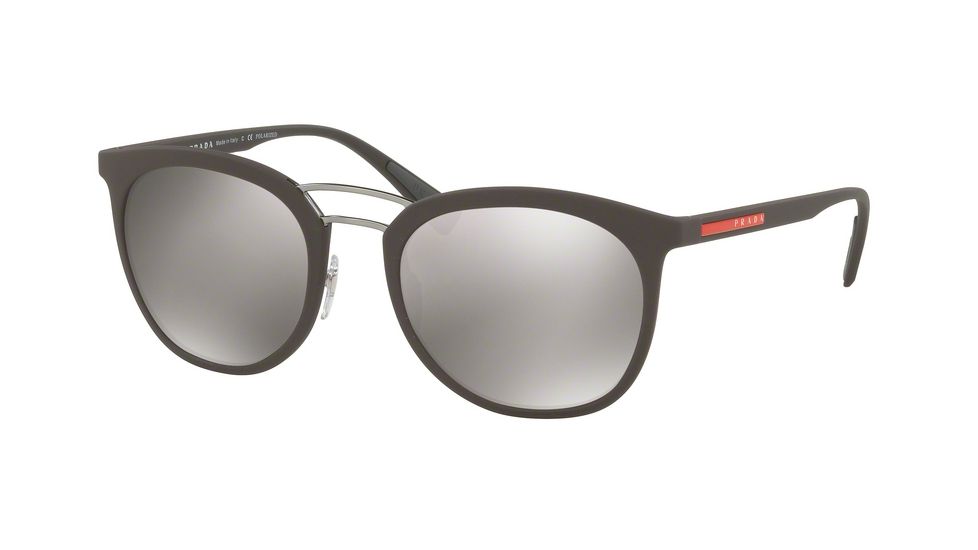 Prada PS04SS Single Vision Prescription Sunglasses PS04SS-UB05K0-54 - Lens Diameter 54 mm, Frame Color Brown Rubber
