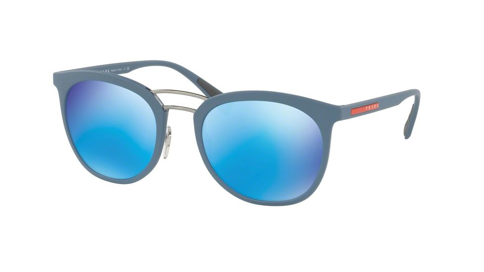 Prada PS04SS Single Vision Prescription Sunglasses PS04SS-VHG5M2-54 - Lens Diameter 54 mm, Frame Color Blue Rubber