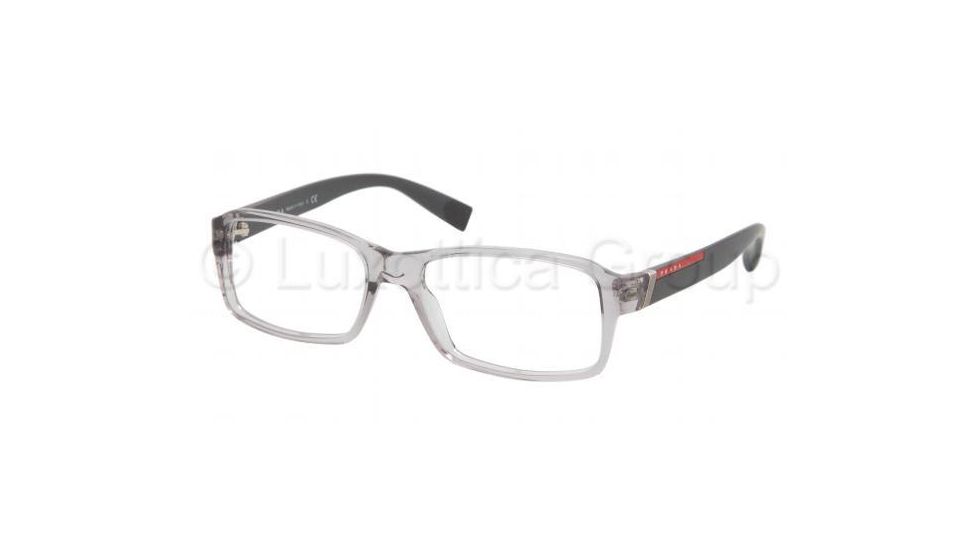Prada PS05CV Bifocal Prescription Eyeglasses HA91O1-5617 - Opal Gray Frame, Demo Lens Lenses