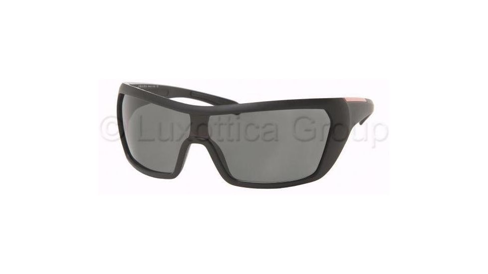 Prada PS05HS Sunglasses 1BO1A1-0131 - Matte Black+black Rubb. Gray