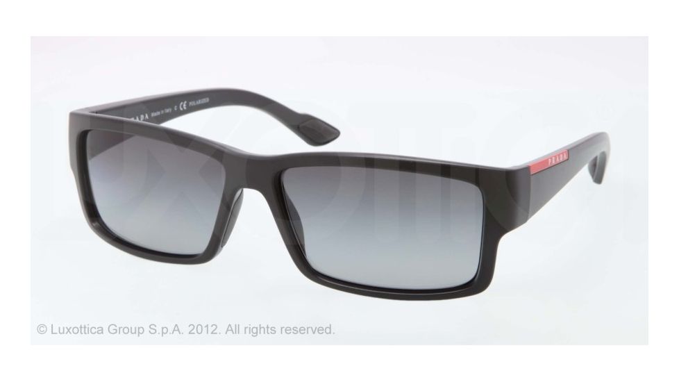 Prada PS05OS Single Vision Prescription Sunglasses PS05OS-1BO5W1-59 - Lens Diameter 59 mm, Lens Diameter 59 mm, Frame Color Black Demi Shiny