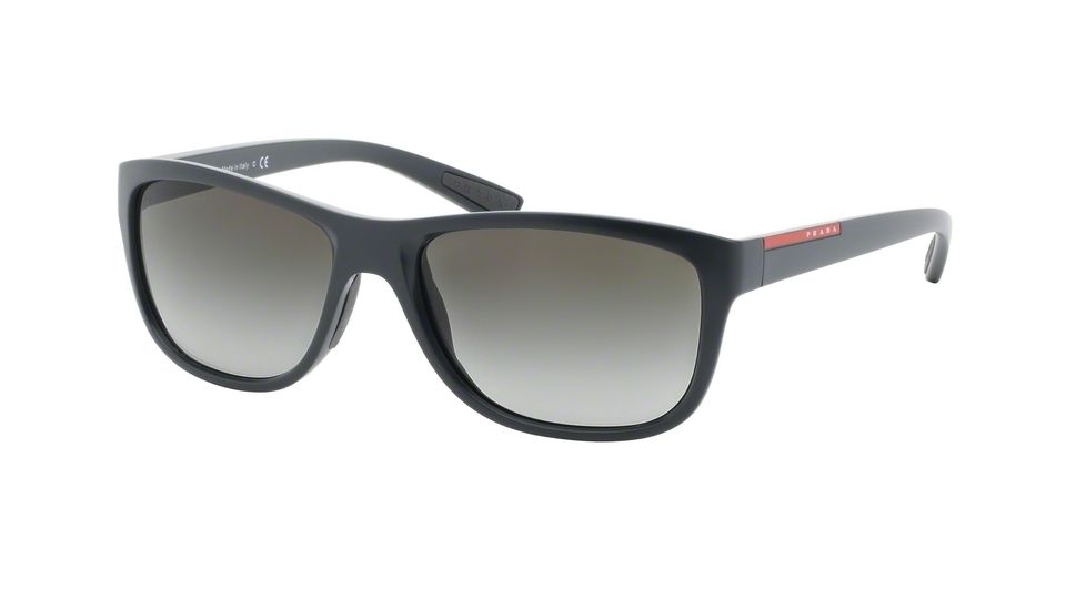 Prada PS05PS Sunglasses OAF4M1-58 - Matte Grey Frame, Green Gradient Lenses