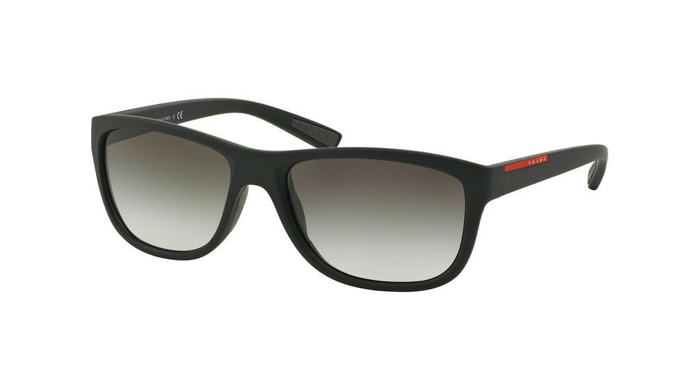 Prada PS05PS Sunglasses UAZ0A7-58 - Green Rubber Frame, Grey Gradient Lenses