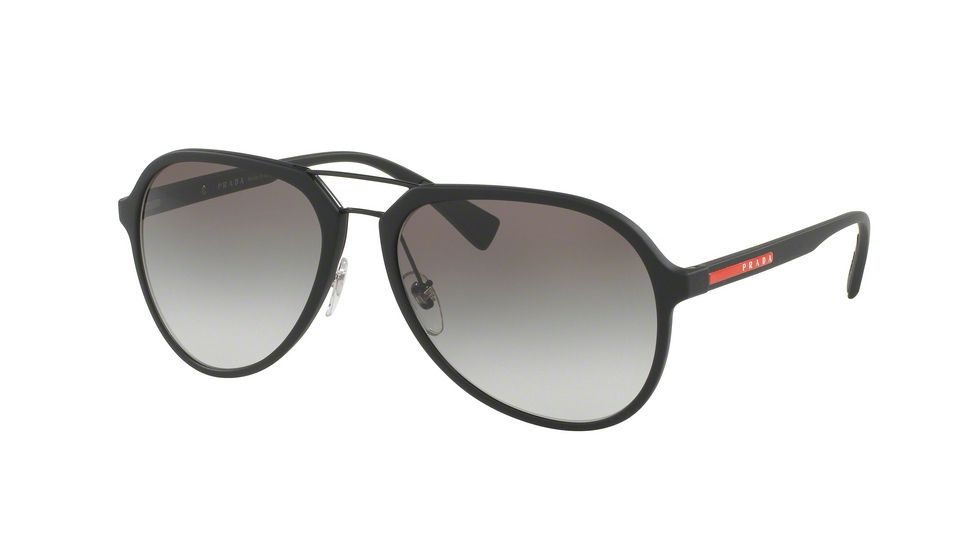 Prada PS05RS Progressive Prescription Sunglasses PS05RS-DG00A7-58 - Lens Diameter 58 mm, Frame Color Black Rubber