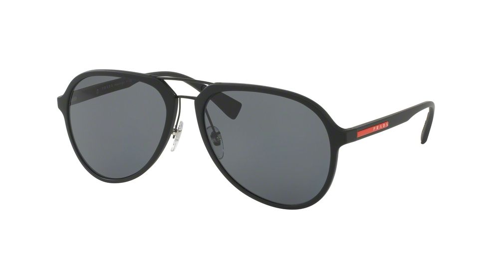 Prada PS05RS Progressive Prescription Sunglasses PS05RS-DG05Z1-58 - Lens Diameter 58 mm, Frame Color Black Rubber