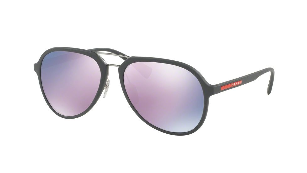 Prada PS05RS Progressive Prescription Sunglasses PS05RS-TFZ5T0-58 - Lens Diameter 58 mm, Frame Color Grey Rubber