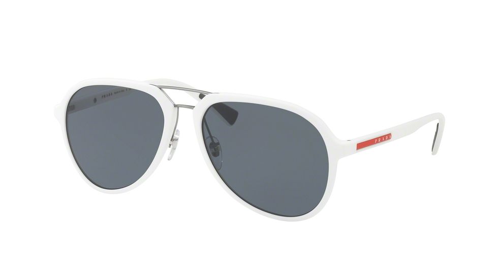 Prada PS05RS Progressive Prescription Sunglasses PS05RS-TWK5Z1-58 - Lens Diameter 58 mm, Frame Color White Rubber
